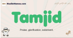 Tamjid muslim boys name and meaning, islamic boys name Tamjid