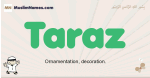 Taraz muslim boys name and meaning, islamic boys name Taraz