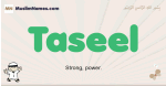 Taseel muslim boys name and meaning, islamic boys name Taseel