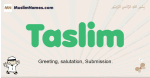Taslim muslim boys name and meaning, islamic boys name Taslim