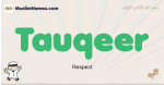 Tauqeer muslim boys name and meaning, islamic boys name Tauqeer