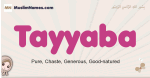 Tayyaba muslim girls name and meaning, islamic girls name Tayyaba