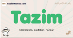 Tazim muslim boys name and meaning, islamic boys name Tazim