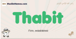 Thabit muslim boys name and meaning, islamic boys name Thabit