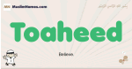 Toaheed muslim boys name and meaning, islamic boys name Toaheed
