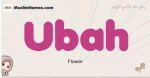 Ubah muslim girls name and meaning, islamic girls name Ubah