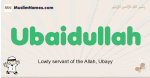 Ubaidullah muslim boys name and meaning, islamic boys name Ubaidullah