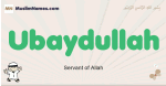 Ubaydullah muslim boys name and meaning, islamic boys name Ubaydullah