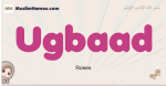 Ugbaad muslim girls name and meaning, islamic girls name Ugbaad