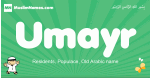 Umayr arabic boys name and meaning, quranic boys name Umayr