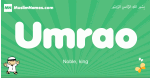Umrao arabic boys name and meaning, quranic boys name Umrao