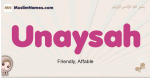 Unaysah muslim girls name and meaning, islamic girls name Unaysah