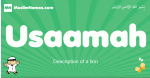 Usaamah arabic boys name and meaning, quranic boys name Usaamah