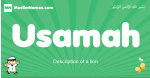 Usamah arabic boys name and meaning, quranic boys name Usamah