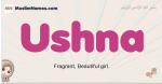 Ushna muslim girls name and meaning, islamic girls name Ushna