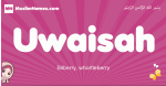 Uwaisah arabic girls name and meaning, muslim girl name Uwaisah