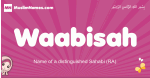 Waabisah arabic girls name and meaning, muslim girl name Waabisah