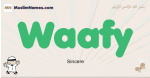 Waafy muslim boys name and meaning, islamic boys name Waafy