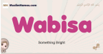 Wabisa muslim girls name and meaning, islamic girls name Wabisa