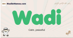 Wadi muslim boys name and meaning, islamic boys name Wadi
