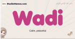 Wadi muslim girls name and meaning, islamic girls name Wadi