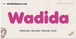 Wadida muslim girls name and meaning, islamic girls name Wadida