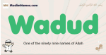 Wadud muslim boys name and meaning, islamic boys name Wadud