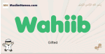 Wahiib muslim boys name and meaning, islamic boys name Wahiib