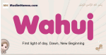 Wahuj muslim girls name and meaning, islamic girls name Wahuj
