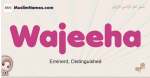Wajeeha muslim girls name and meaning, islamic girls name Wajeeha