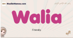 Walia muslim girls name and meaning, islamic girls name Walia