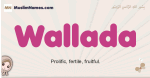 Wallada muslim girls name and meaning, islamic girls name Wallada