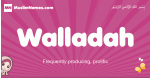 Walladah arabic girls name and meaning, muslim girl name Walladah