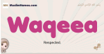 Waqeea muslim girls name and meaning, islamic girls name Waqeea
