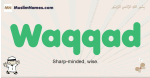 Waqqad muslim boys name and meaning, islamic boys name Waqqad