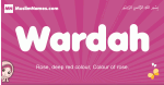 Wardah arabic girls name and meaning, muslim girl name Wardah