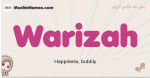 Warizah muslim girls name and meaning, islamic girls name Warizah