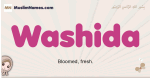 Washida muslim girls name and meaning, islamic girls name Washida
