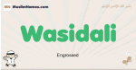 Wasidali muslim boys name and meaning, islamic boys name Wasidali
