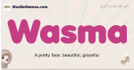 Wasma muslim girls name and meaning, islamic girls name Wasma