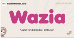 Wazia muslim girls name and meaning, islamic girls name Wazia