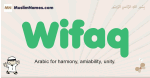 Wifaq muslim boys name and meaning, islamic boys name Wifaq