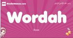 Wordah arabic girls name and meaning, muslim girl name Wordah