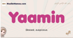 Yaamin muslim girls name and meaning, islamic girls name Yaamin