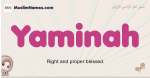 Yaminah muslim girls name and meaning, islamic girls name Yaminah