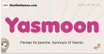 Yasmoon muslim girls name and meaning, islamic girls name Yasmoon