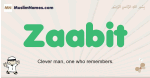 Zaabit muslim boys name and meaning, islamic boys name Zaabit