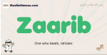 Zaarib muslim boys name and meaning, islamic boys name Zaarib