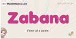 Zabana muslim girls name and meaning, islamic girls name Zabana