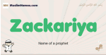 Zackariya muslim boys name and meaning, islamic boys name Zackariya